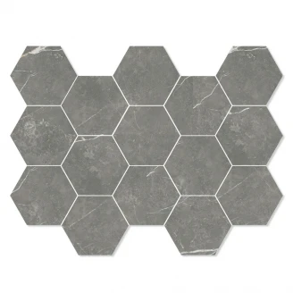 Marmor Mosaik Klinker <strong>Prestige</strong>  Mörkgrå Polerad 33x23 cm